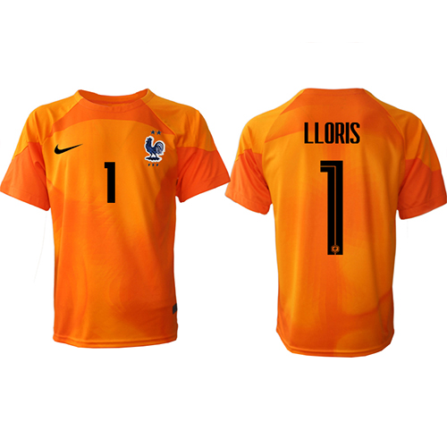 Camisa de time de futebol França Hugo Lloris #1 Goleiro Replicas 1º Equipamento Mundo 2022 Manga Curta